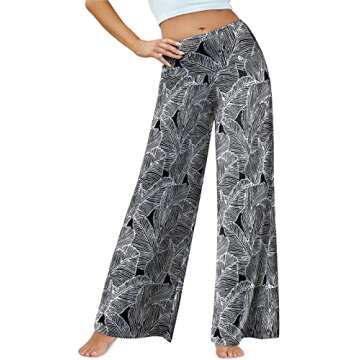 Arolina Women's Stretchy Wide Leg Palazzo Lounge Pants Casual Comfy High Waist Palazzo Pants