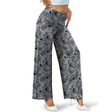 Arolina Women's Stretchy Wide Leg Palazzo Lounge Pants Casual Comfy High Waist Palazzo Pants