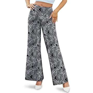 Arolina Women's Stretchy Wide Leg Palazzo Lounge Pants Casual Comfy High Waist Palazzo Pants