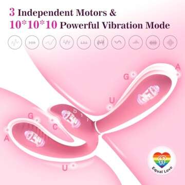 Strapless Strap On Dildos,Wearable Clitoral G Spot Vibrators,3in1 Dildo with 10 Powerful Vibrating Modes,Remote Control Adult Sex Toys for Women Couple, Super Silent Waterproof Stimulator（Pink）