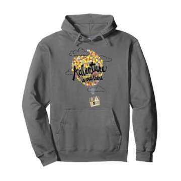 Disney Pixar Up Adventure House Balloon Hoodie Pullover Hoodie