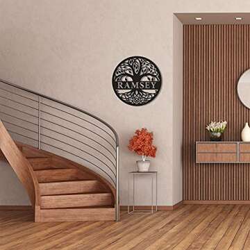 Tree of Life Personalized Metal Signs - Tree of Life Custom Metal Sign - Personalized Family Sign Wa...