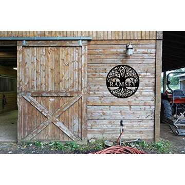 Tree of Life Personalized Metal Signs - Tree of Life Custom Metal Sign - Personalized Family Sign Wall Decor - Metal Name Sign - Custom Signs Outdoor Metal Tree of Life Last Name Signs for Home