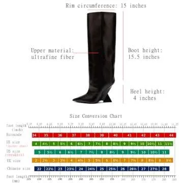 CAGLGLZ Women's Pointed Toe Slope Heel Knee High Boots Special High Wedge Heel Pull On Boots for Women Fashion Commuter Tall Boots(8,brown)