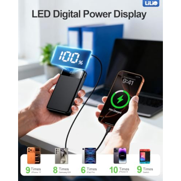 LILIO 60,000mAh Portable Charger Power Bank Fast Charging