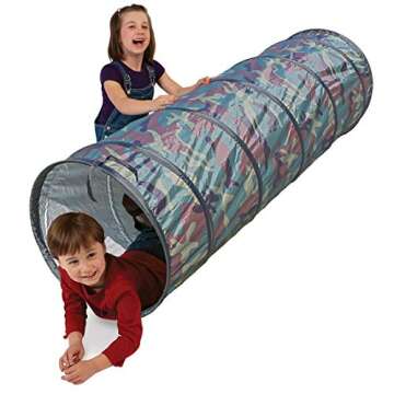 NARMAY® Play Tunnel Camouflage Pop Up Tunnel for Kids Indoor/Outdoor Fun - 19dia × 60L inch