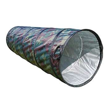 NARMAY® Play Tunnel Camouflage Pop Up Tunnel for Kids Indoor/Outdoor Fun - 19dia × 60L inch