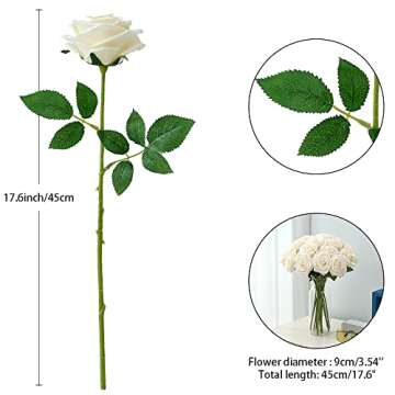 Carlita's 15pcs Ivory Roses for Elegant Wedding Decor