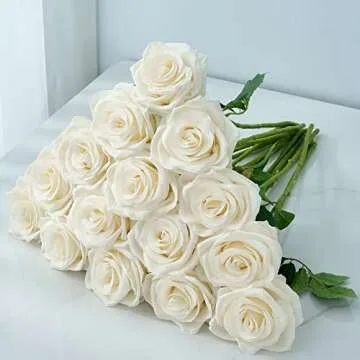Carlita's 15pcs Ivory Roses for Elegant Wedding Decor