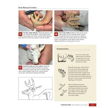 Carving Deer: Patterns and Reference for Realistic Woodcarving (Fox Chapel Publishing) Guide to Eyes, Noses, Ears, Feet, Texture, Color, Tools, and More, with a Step-by-Step Buck Practice Project