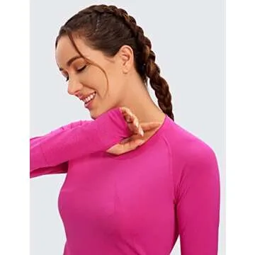 CRZ YOGA Women's Long Sleeves Sports Running Shirt