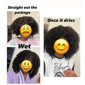 ARUKIHAIR Afro Kinky Curly Wig Full Machine Made 200 Density