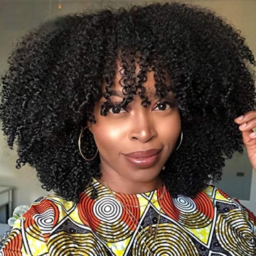 ARUKIHAIR Afro Kinky Curly Wig Full Machine Made 200 Density