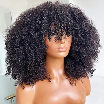 ARUKIHAIR Afro Kinky Curly Wig Full Machine Made 200 Density