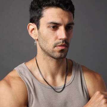 HZMAN Cuban Chain for Men 3.5mm/5mm/7mm/9mm Stainless Steel Men's Gold Chain Silver Chain Diamond Cut Hip Hop Link Chains Necklace 16-30 Inch