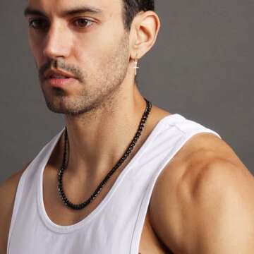 HZMAN Cuban Chain for Men 3.5mm/5mm/7mm/9mm Stainless Steel Men's Gold Chain Silver Chain Diamond Cut Hip Hop Link Chains Necklace 16-30 Inch