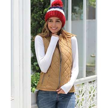 Fuinloth Women's Lightweight Quilted Vest for All Occasions