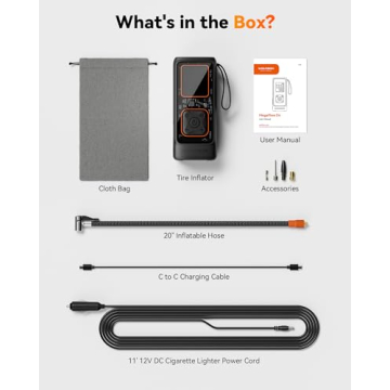 WOLFBOX Tire Inflator: 150 PSI Portable Air Compressor