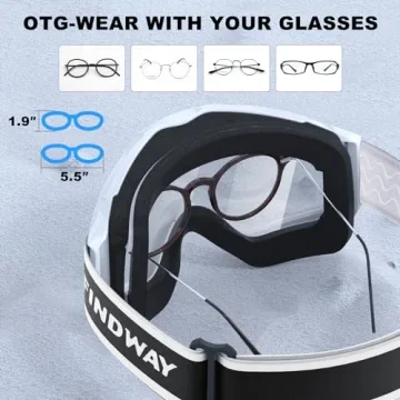 Findway Ski Goggles OTG with Total UV Protection