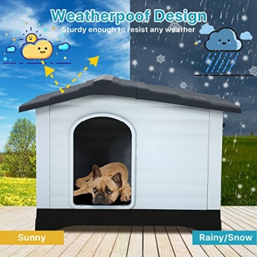 Durable Plastic Dog Houses with Ventilation for Pets