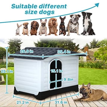 Durable Plastic Dog Houses with Ventilation for Pets
