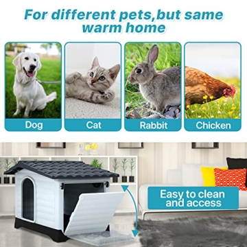 Durable Plastic Dog Houses with Ventilation for Pets