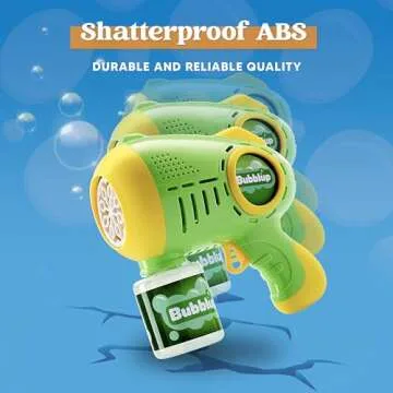 JOYIN 2 Packs Light Up Bubble Guns with 4 Bottles Refill Solution, 10 Holes Automatic Bubble Gun Machine for Kids, Adults, Summer Toys, Party Favors, Easter Basket Stuffers, Birthday Gift