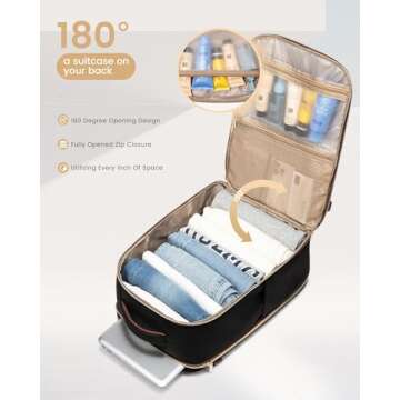 LOVEVOOK Travel Essentials Carry on Backpack - 40L Waterproof Travel Bag