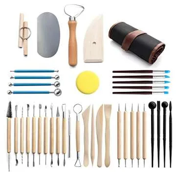 Clay Tools 40PCS Pottery Tools Clay Sculpting Tools Polymer Clay Tools Kit Ceramic Tools for DIY Han...