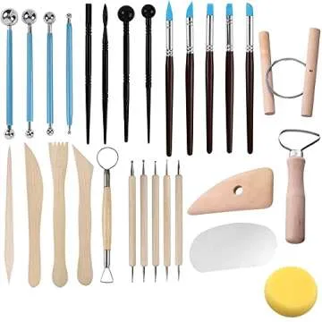 Clay Tools 40PCS Pottery Tools Clay Sculpting Tools Polymer Clay Tools Kit Ceramic Tools for DIY Handcraft Modeling Clay Carving Tools Set