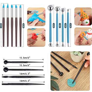 Clay Tools 40PCS Pottery Tools Clay Sculpting Tools Polymer Clay Tools Kit Ceramic Tools for DIY Handcraft Modeling Clay Carving Tools Set