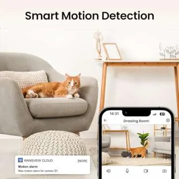 Cinnado 2K Indoor Security Camera with 360° Motion Control