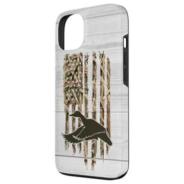 iPhone 13 Camo Duck Hunter - Camouflage American USA Flag Duck Hunting Case