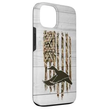iPhone 13 Camo Duck Hunter - Camouflage American USA Flag Duck Hunting Case