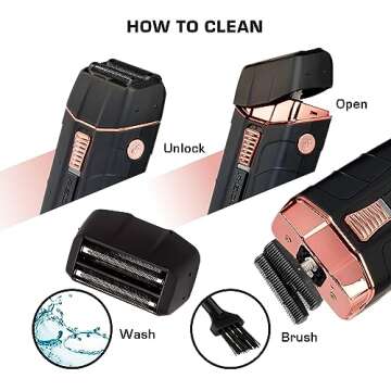 RED Pro Titanium Foil Shaver Cord/Cordless Shaver and Men's Grooming Pouch