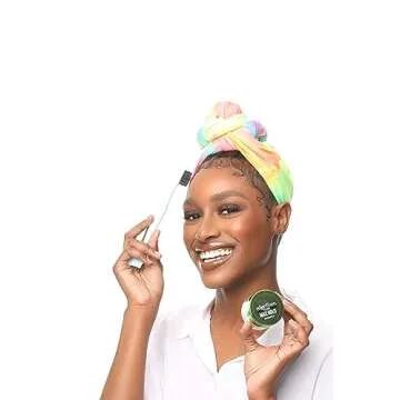 KISS Colors & Care 4-In-1 Brush - Wide & Narrow Combs Smooth Baby Hair, Spatula Helps With Application, 100% Natural Bristles Tame Flyaways (Pack of 2)