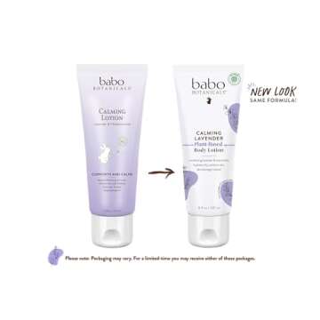 Babo Botanicals Calming Lavender Body Lotion - Relaxing Chamomile & Lavender - Vegan- For all ages- ...