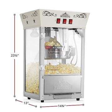 Olde Midway Vintage 8-Ounce Popcorn Machine - Countertop