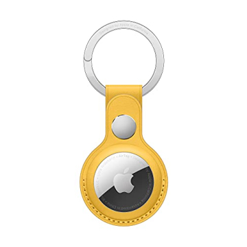 Apple AirTag Leather Key Ring - Meyer Lemon - Elegant & Durable