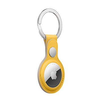 Apple AirTag Leather Key Ring - Meyer Lemon - Elegant & Functional