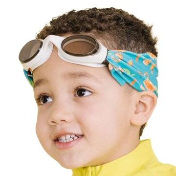 Splash Place Swim Goggles with Fabric Strap - SURF TRIP | Fun, Fashionable, Comfortable - Adult & Ki...