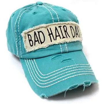 Women's Turquoise Bad Hair Day Cap - Stylish and Comfy