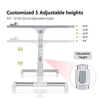 Lap Desk for Laptop, 8AMTECH Lap Desk Ajustable Laptop Table with Cooling Fan Office Desk for Laptop...
