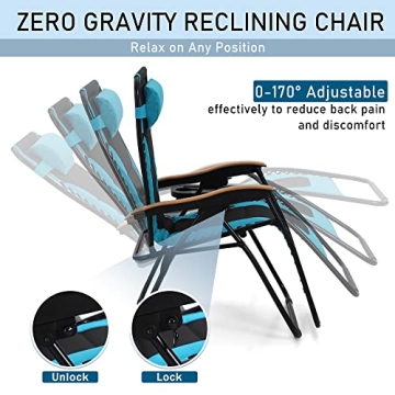 PHI VILLA XXL Oversized Zero Gravity Chair for Comfort
