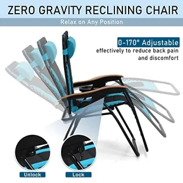 PHI VILLA XXL Oversized Zero Gravity Chair for Comfort