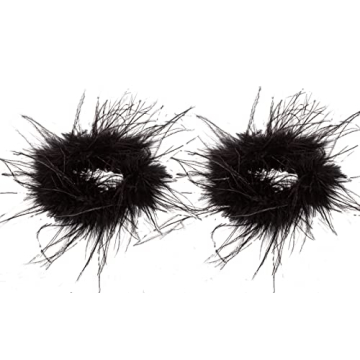 Luxurious Ostrich Feather Bracelet Wrist Cuffs for Women