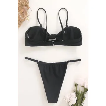 Honlyps Womens Sexy Brazilian Thong Bikini Set for Summer