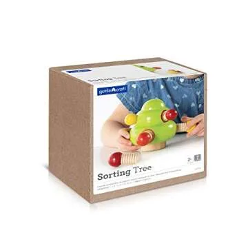 Guidecraft Sorting Tree - 6 Piece Educational Toy Set for Children, Kid's Wooden Shape-Matching Game...