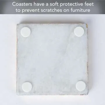 Elegant Thirstystone Marble Coasters Set for Stylish Protection