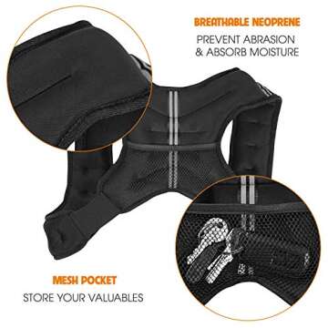 Yes4All Weighted Vest with Ankle/Wrist Weights, Strength Training Weight Vest - 14 Lbs